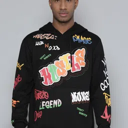 WAIMEA Typography Printed Hooded Pullover Sweatshirt-image-98