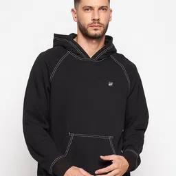 FUGAZEE Men Black Cotton Hooded Sweatshirt-image-94
