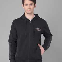 Dollar Hooded Long Sleeves Cotton Front-Open Sweatshirt-image-49