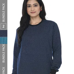 IndiWeaves Pack Of 2 Conversational Printed Pullover Sweatshirt-image-120
