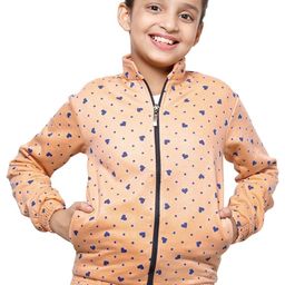 IndiWeaves Girls Conversational Printed Mock Collar Fleece Sweatshirt-picture-49