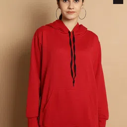 VIMAL JONNEY Pack Of 2 Printed Fleece Longline Pullover Sweatshirt-image-45