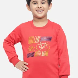 Kotty Boys Red & Yellow Printed Round Neck Sweatshirt-picture-10