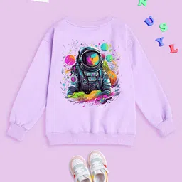 BAESD Kids Graphic Printed Round Neck Long Sleeves Fleece Pullover Sweatshirt-image-71