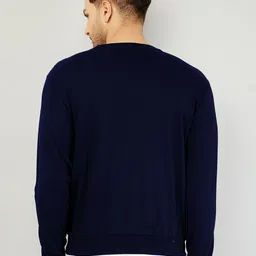 GESPO Men Navy Blue Fleece Sweatshirt-picture-57