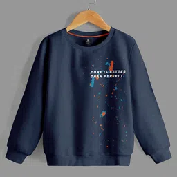 BAESD Boys Typography Printed Fleece Pullover Sweatshirt-picture-11