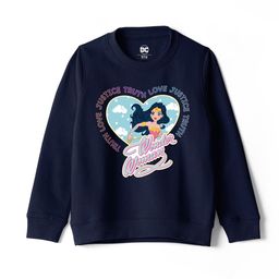 Wear Your Mind Girls Printed Wonder Women Pure Cotton Sweatshirt-image-23