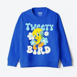 YK Warner Bros Girls Tweety Printed Cotton Sweatshirt-picture-12