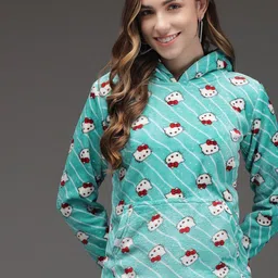 BAESD Conversational Printed Hooded Sweatshirt-picture-1