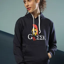 Campus Sutra Women Blue Printed Sweatshirt-picture-8