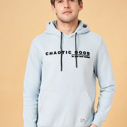 People Blue Typography Printed Hooded Pullover Sweatshirt-picture-12