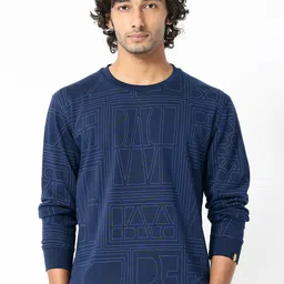 RARE RABBIT Men Ensign Geometric Printed Sweatshirt-picture-39