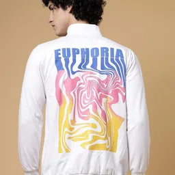 Rigo Abstract Printed Fleece Oversized Pullover Sweatshirt-image-89