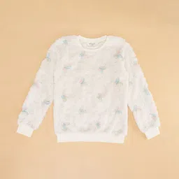 Pantaloons Junior Girls Self Design Woolen Pullover Sweatshirt-image-50