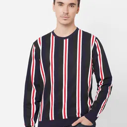 Pepe Jeans Men Navy Blue Striped Sweatshirt-image-53
