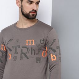 SHOWOFF Men Grey Printed Cotton Sweatshirt-image-41