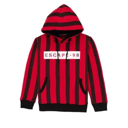 Status Quo Boys Striped Hooded Cotton Sweatshirt-image-49