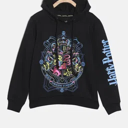 Nap Chief Kids Black & Blue Harry Potter Printed Hooded Pure Cotton Sweatshirt-45