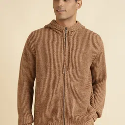Andamen Hooded Cotton Front Open Sweatshirt-picture-14