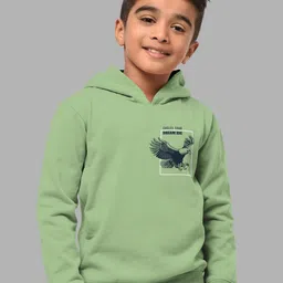HELLCAT Boys Green Front & Back Printed Hooded Sweatshirt-image-94