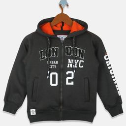 Monte Carlo Boys Olive Green Printed Hooded Sweatshirt-image-29