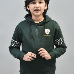 Crimsoune Club Boys Typography Printed Hooded Pullover-41
