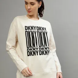 DKNY Typography Printed Round Neck Long Sleeves Pullover Sweatshirt-picture-8