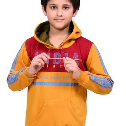 BAESD Boys Typography Printed Hooded Cotton Sweatshirt-image-7