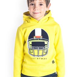 Cherry Crumble Boys Yellow Helmet Printed Hooded Sweatshirt-image-10