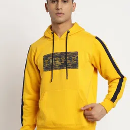 Turtle Men Typography Printed Hooded Sweatshirt-image-45