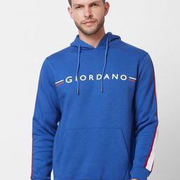 GIORDANO Typography Printed Hooded Sweatshirt-image-78
