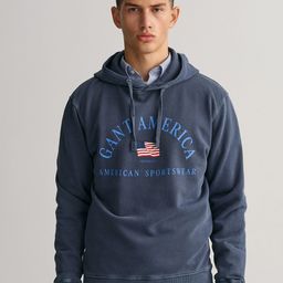 GANT Typography Printed Hooded Cotton Sweatshirt-picture-22
