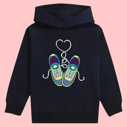 NUSYL Girls Graphic Printed Hooded Fleece Pullover-picture-47