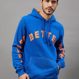 Club York Typography Printed Hooded Fleece Sweatshirt-image-53