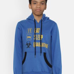 dongli Boys Blue Printed Hooded Sweatshirt-picture-29