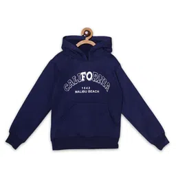 Fashionable Boys Typography Printed Hooded Fleece Pullover Sweatshirt-41