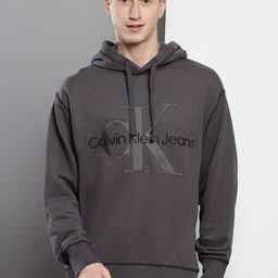 Calvin Klein Jeans Embroidered Hooded Cotton Pullover-picture-26