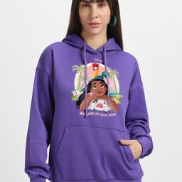 JUNEBERRY Women Printed Hooded Pullover Sweatshirt-image-99