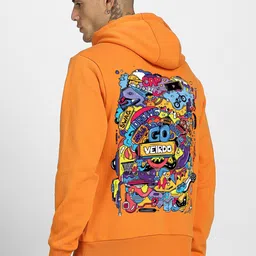 VEIRDO Graphic Printed Hooded Fleece Pullover Sweatshirt-image-89