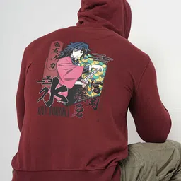 Celio Demon Slayer Printed Hooded Cotton Pullover-image-84