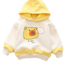 StyleCast Kids Beige Graphic Printed Hooded Cotton Sweatshirt-image-3