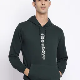 Cantabil Men Green Hooded Wool Sweatshirt-picture-7