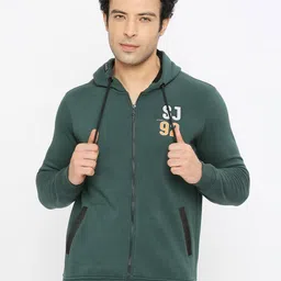 SPYKAR Hooded Cotton Front Open Sweatshirt-picture-4