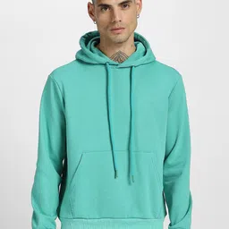 VEIRDO Green Hooded Fleece Sweatshirt-picture-37