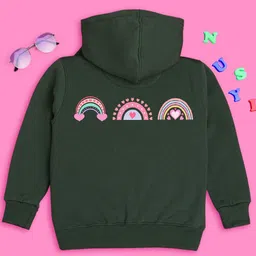 NUSYL Girls Graphic Printed Hooded Pullover Sweatshirt-picture-42