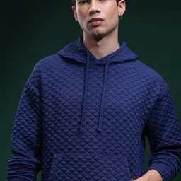 HIGHLANDER Men Self Design Hooded Sweatshirt-image-2