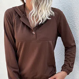 StyleCast Women Solid Pullover Hooded Sweatshirt-picture-29