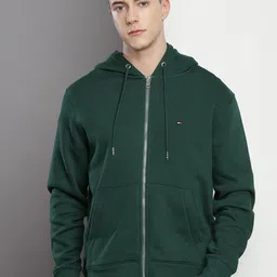 Tommy Hilfiger Hooded Cotton Front Open Sweatshirt-image-18