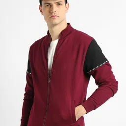 Dennis Lingo Mandarin Collar Front-Open Sweatshirt-image-4