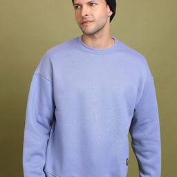 HIGHLANDER Purple Round Neck Oversized Sweatshirt-image-43